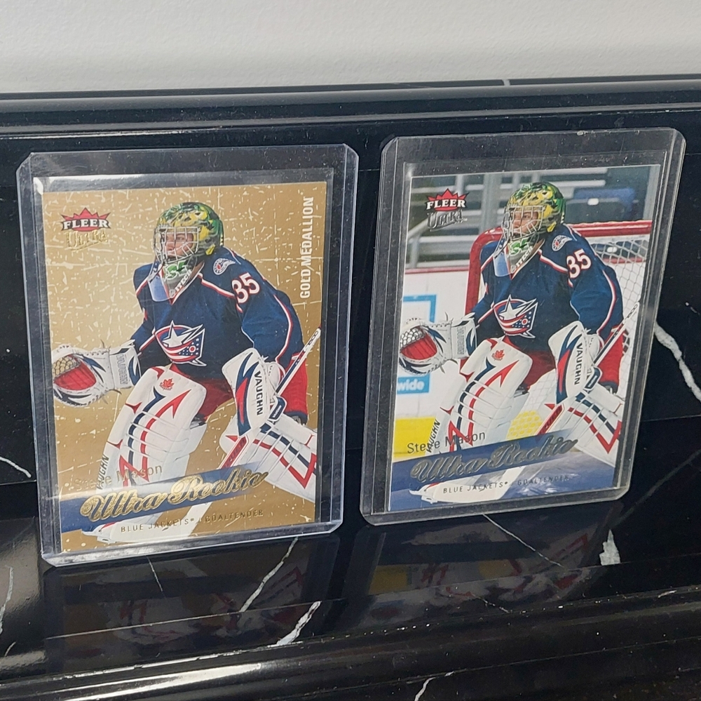 Steve Mason Goalie 2 Card Fleer Ultra 2008/09 *Rookie Card* Lot Gold Medallion &